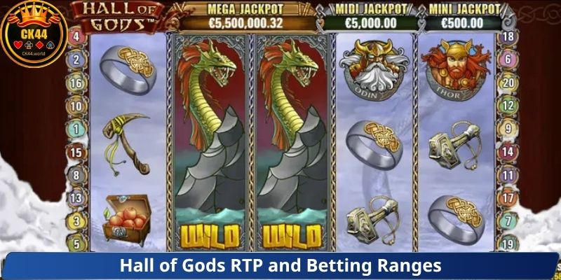 Hall of Gods RTP and Betting Ranges